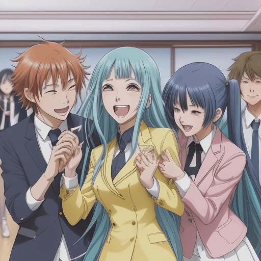 AI generated: Anime style, In the (vibrant halls of the school), where real connections (thrive and respect) for (...