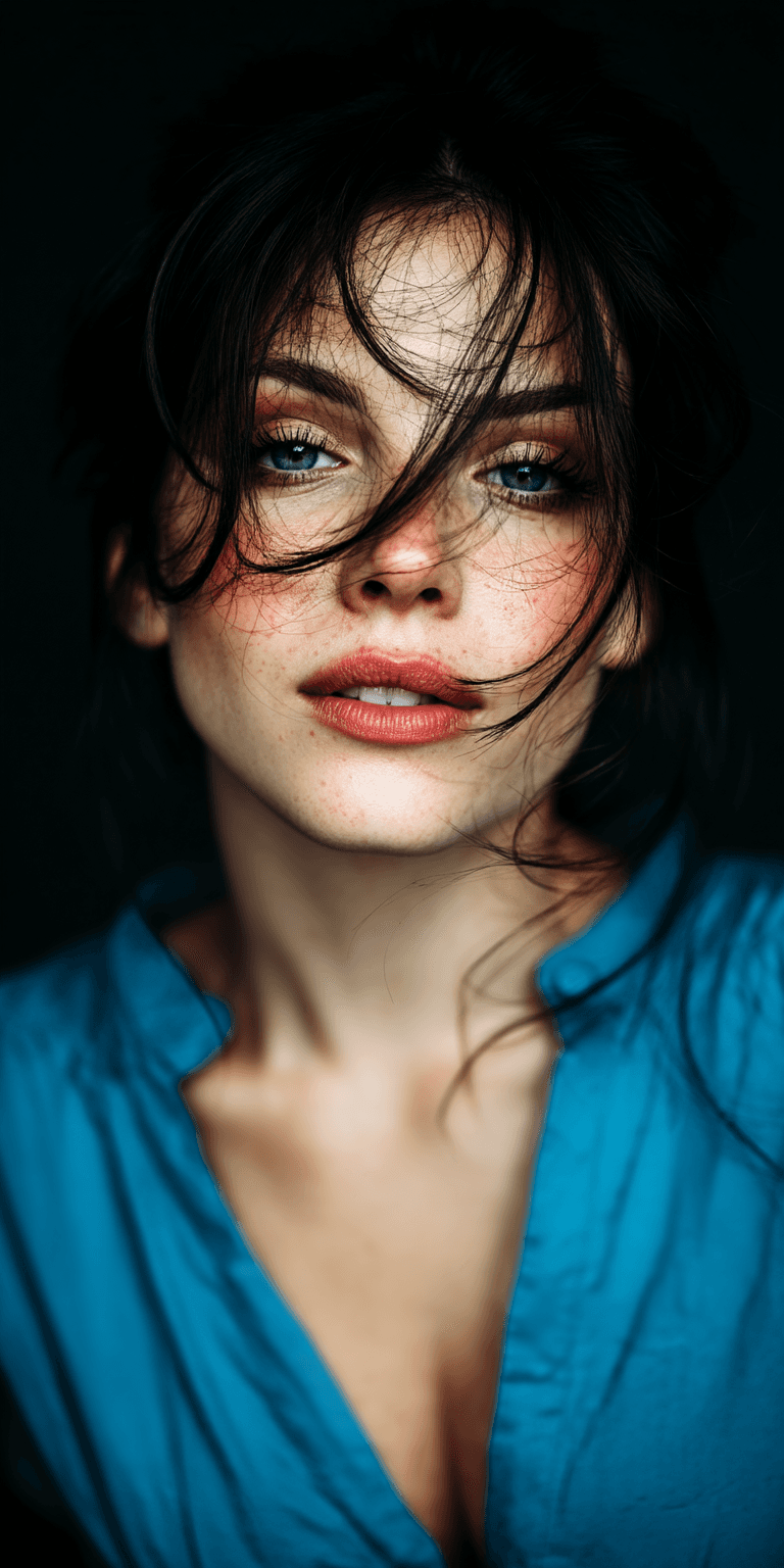 AI generated: close-up of a stunning fashion model, ultra-realistic portrait, shot on a Sony A7III, high quality -...