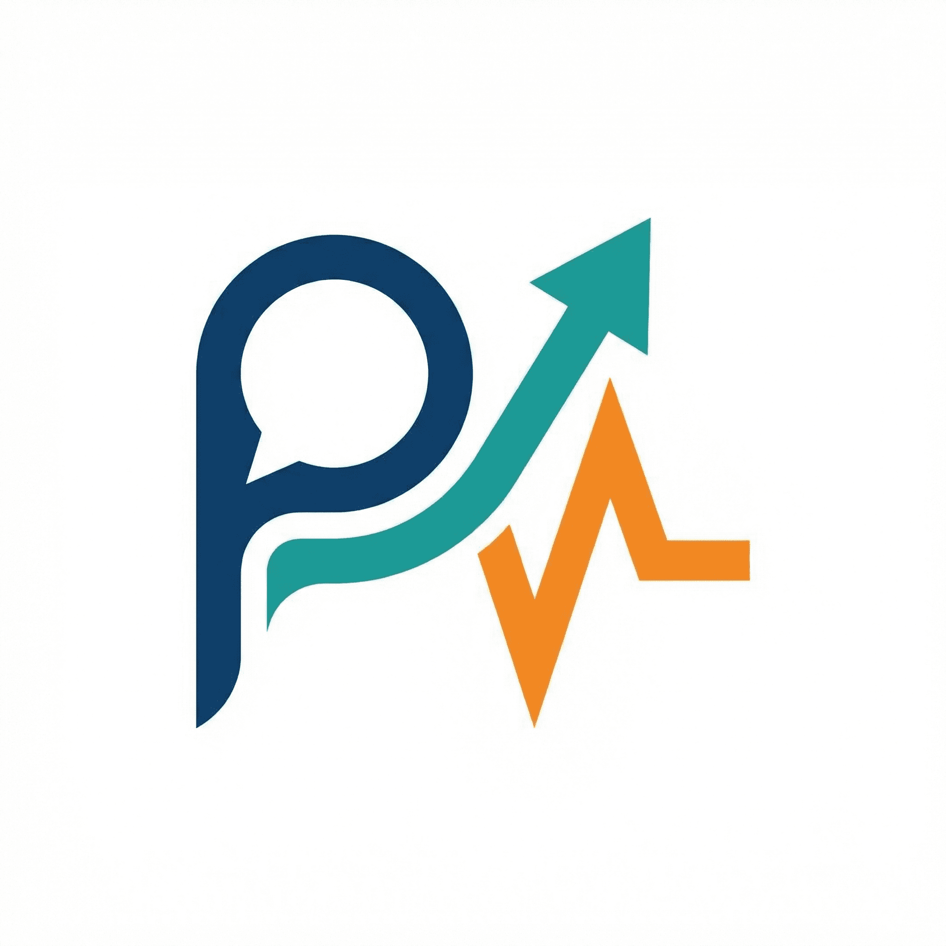 AI generated: logo for company name "PRmarketpulse" 
tag line - we build we brand we boost