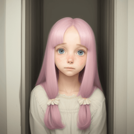 AI generated: innocent shy person
