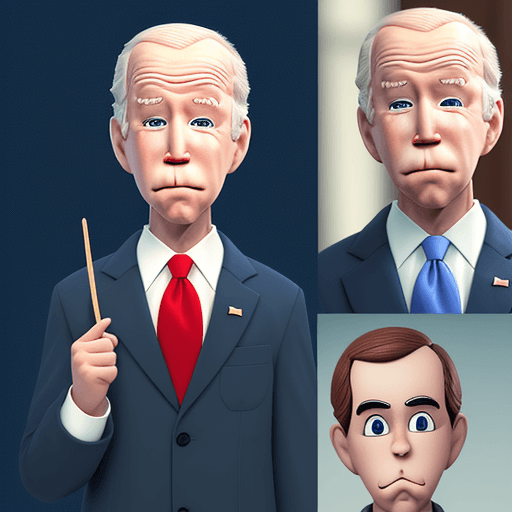 AI generated: pinocchio that looks like joe biden