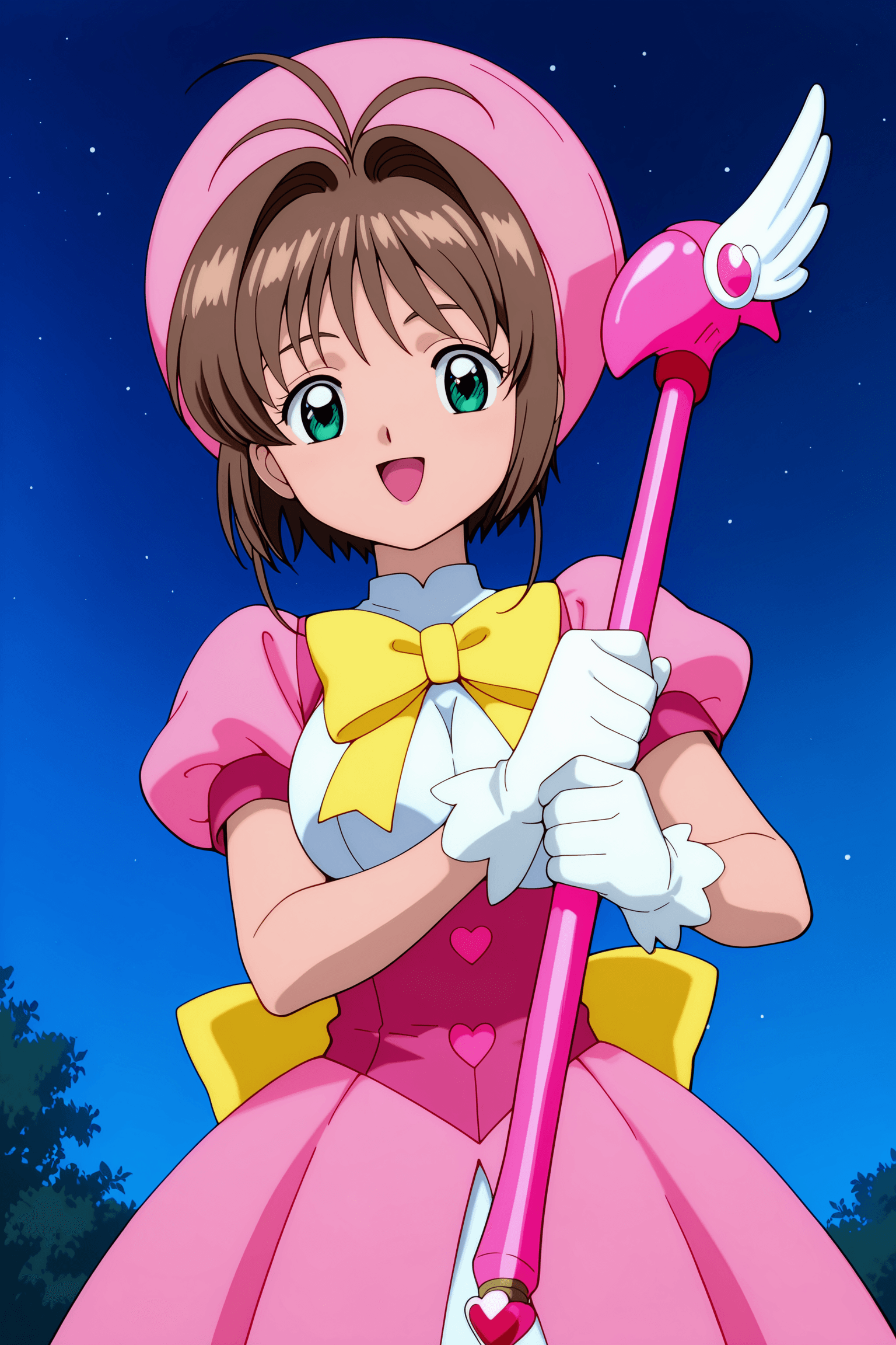 Sakura Kinomoto, Tomoyo Daidouji, and Syaoran Li (Cardcaptor Sakura, classic style)