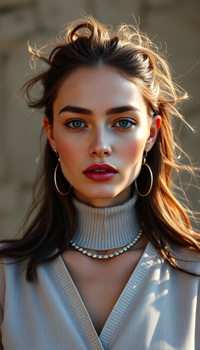 AI generated: high-resolution photo of a Spanish fashion supermodel, photorealistic, UHD, optimal photography, nat...