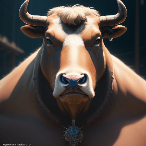 AI generated: icon, logo bull, 4k, hyper realistic, focused, extreme details, unreal engine 5, cinematic, masterpi...