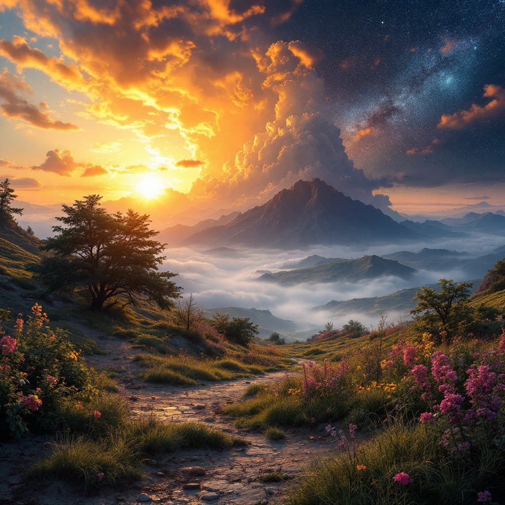 AI generated: immagine di una buonanotte stupenda