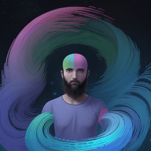AI generated: Em um universo digital que ecoa com cores saturadas e linhas precisas, surge um ser singular. Este h...