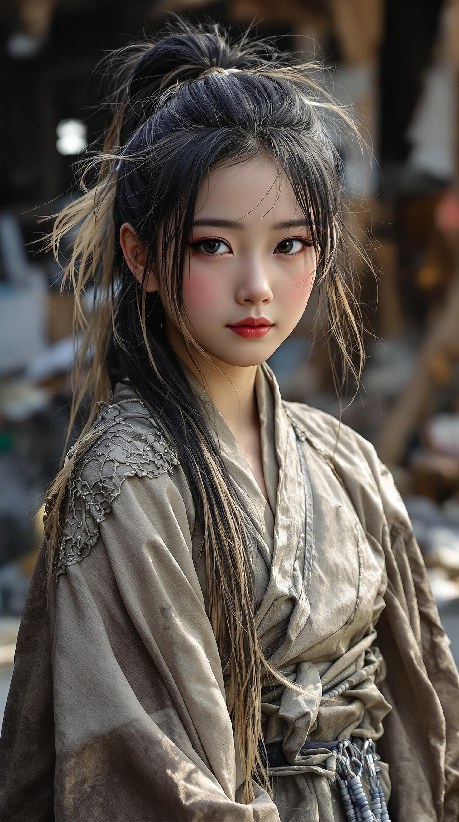 AI generated: a professional photo of a exceptionally of the most beautiful (Chinese peasant girl) girl in China, ...