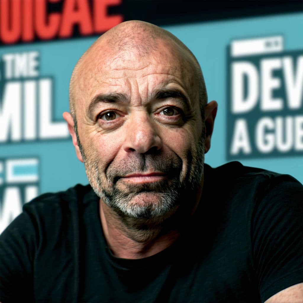 AI generated: joe rogan podcast, devil is a guest, time