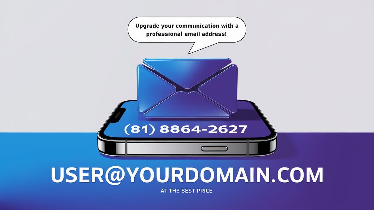 AI generated: A 3D rendering of a smartphone screen displaying an email inbox symbol followed by the phone number ...