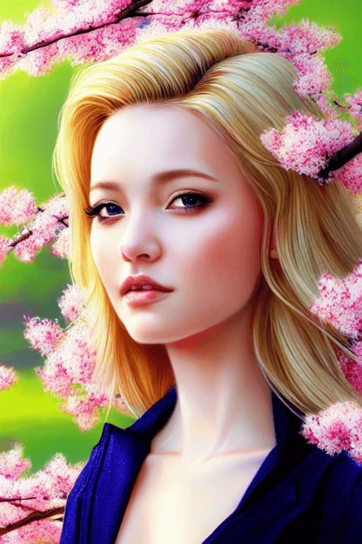 AI generated: photo of a gorgeous blonde female in the style of stefan kostic, realistic, half body shot, sharp fo...
