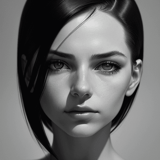 AI generated: a fine art cinematic photography portrait of a women, face straight to the camera, very minimalistic...