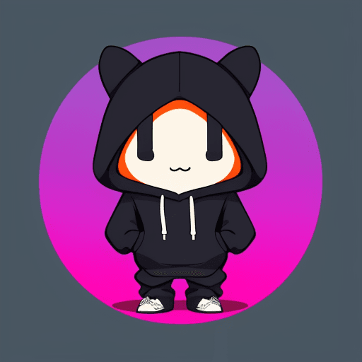AI generated: Create, A character wearing hoodie, simple, vector, flat design, doodle style, gradient outline