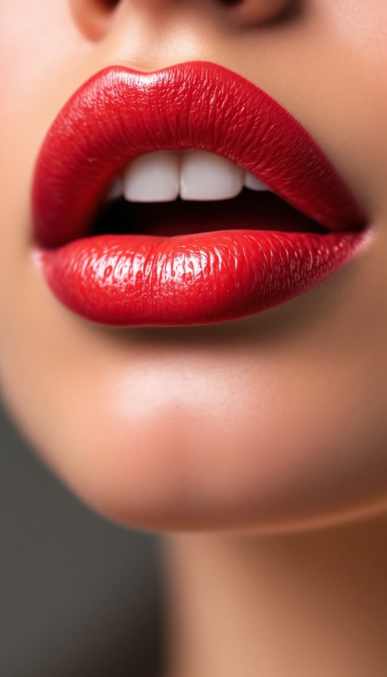 AI generated: Lips with strawberry textures but still shaped naturally