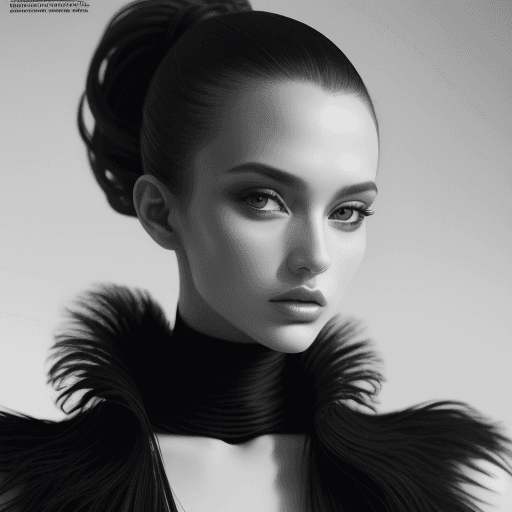 AI generated: Medium shot portrait of  a beautiful model in Donna Karan outfit, fashion shot, editorial, highly de...