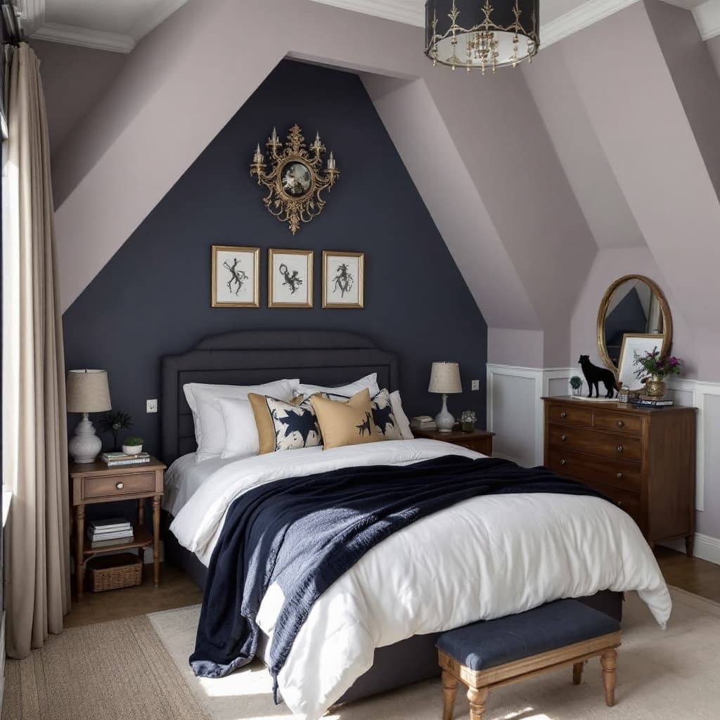 AI generated: ravenclaw style bedroom