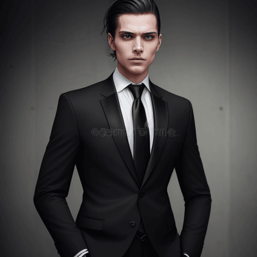 AI generated: a man in a suit and tie posing for a picture, a stock photo by Michael Flohr, featured on cg society...