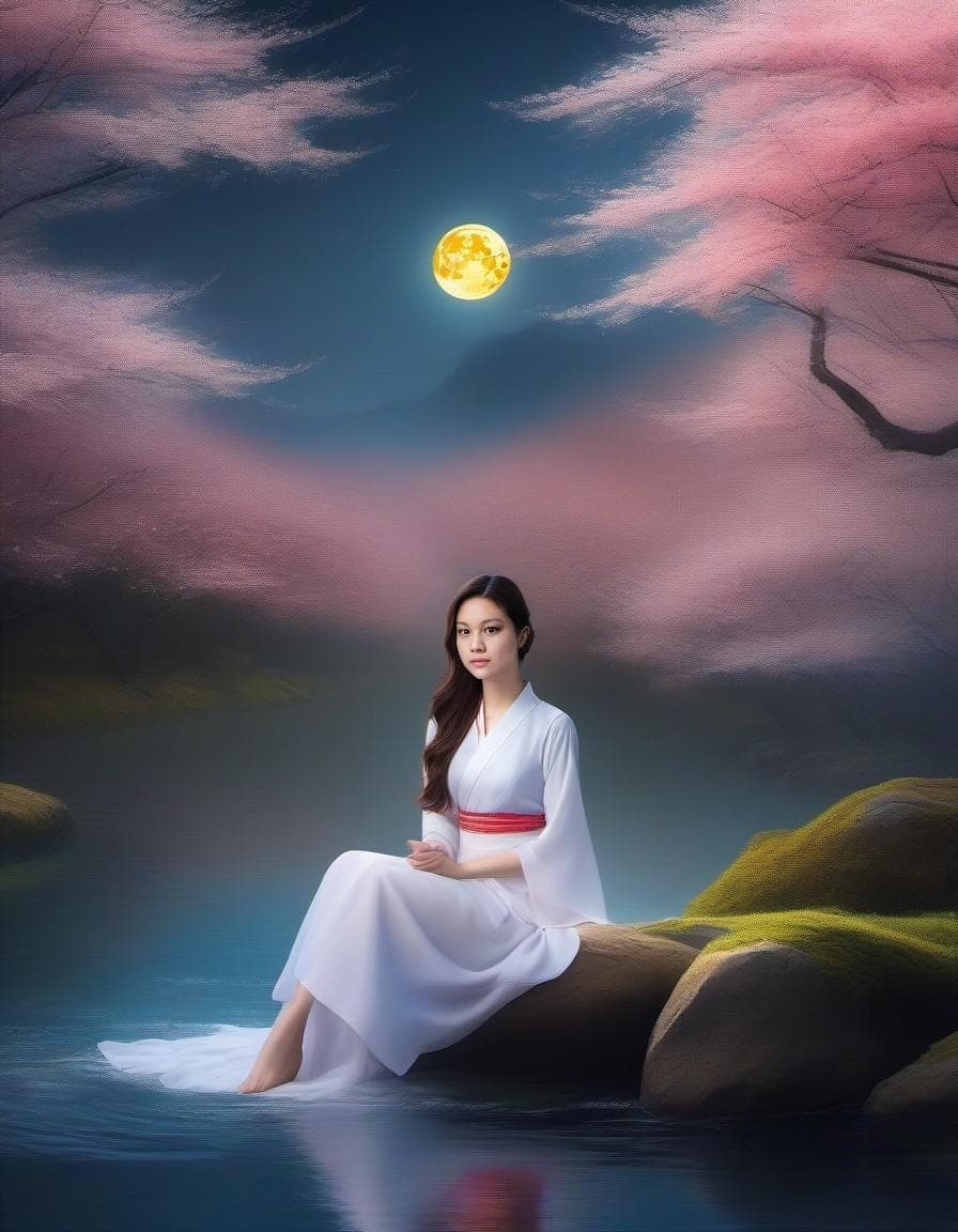 AI generated: an ultra realistic photo, fullbody young Thai woman with white skin, brown hair, long hair, wearing ...