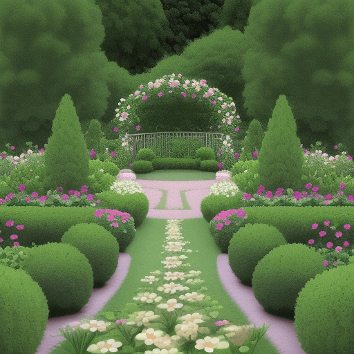 AI generated: highly detailed wallpaper pattern realistic looking garden micro pattern flower garden detailed w