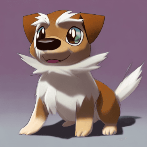 AI generated: a pokemon that looks like a papillon and jack russel terrier