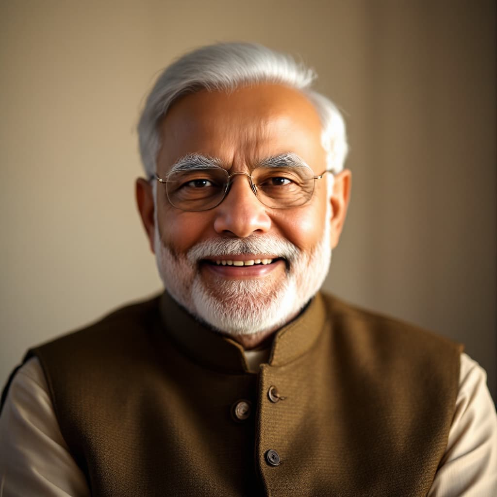 AI generated: narendra modi smile photographic