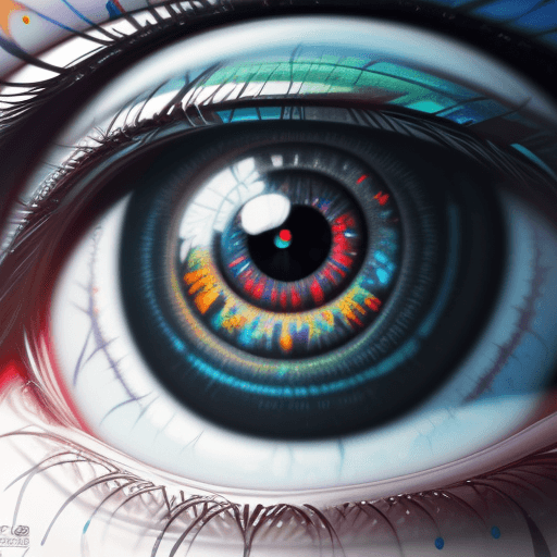 AI generated: Hyper realistic eye , multi color ,8k , photographic , Ultra Gloss , extreme , Science Fiction , Cyb...