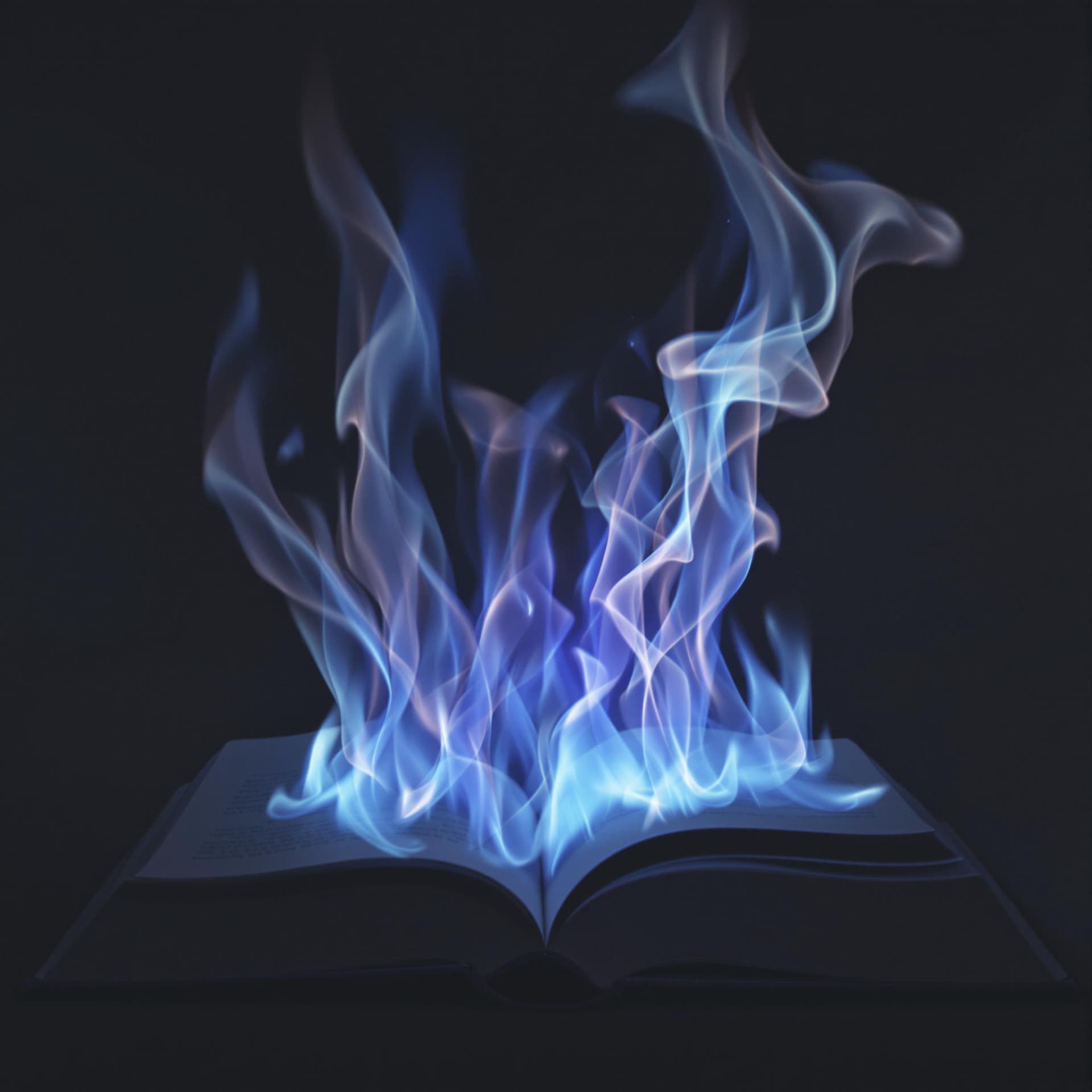 AI generated: photo of burning book 8 k 