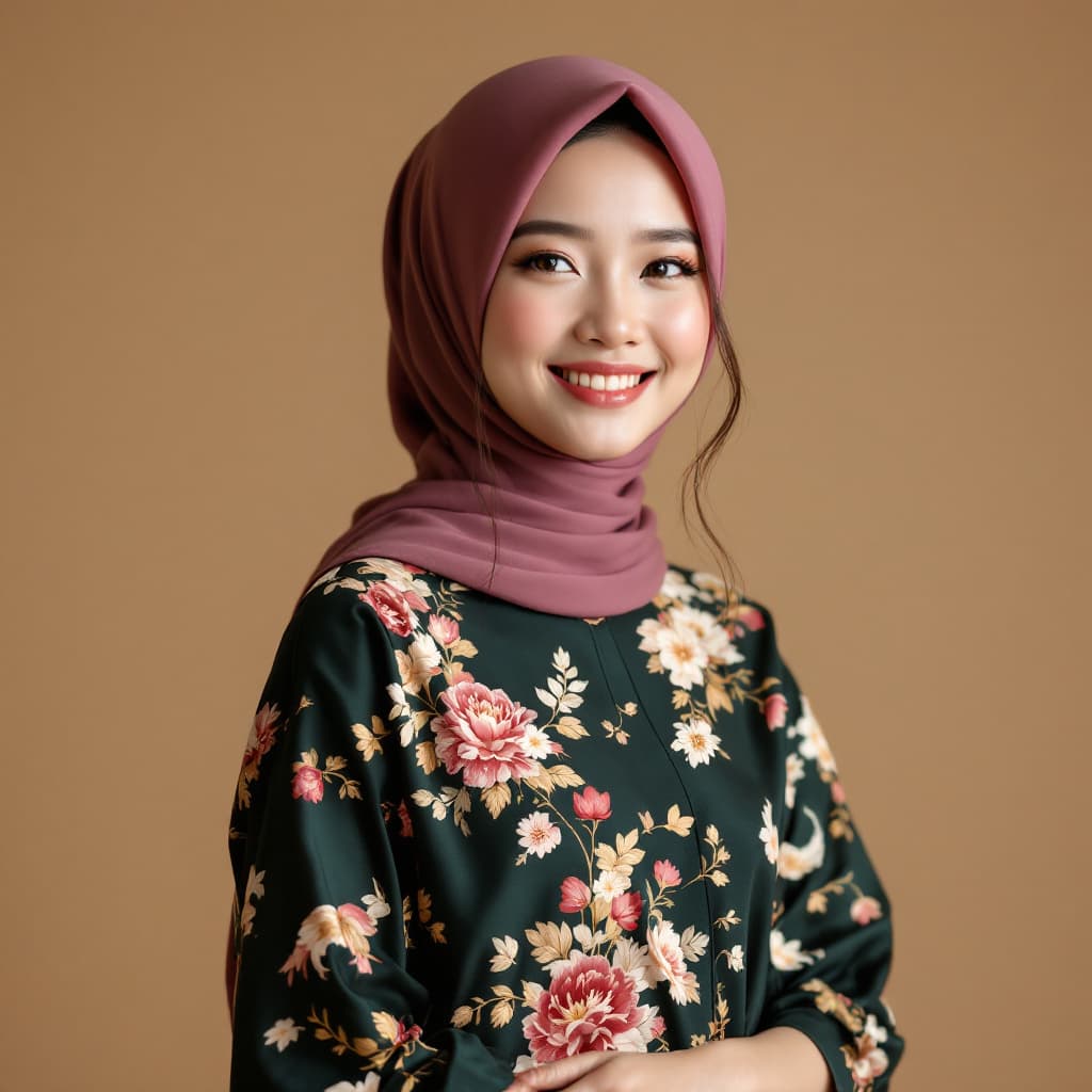 AI generated: A young woman wearing Malaysian Baju Kurung 