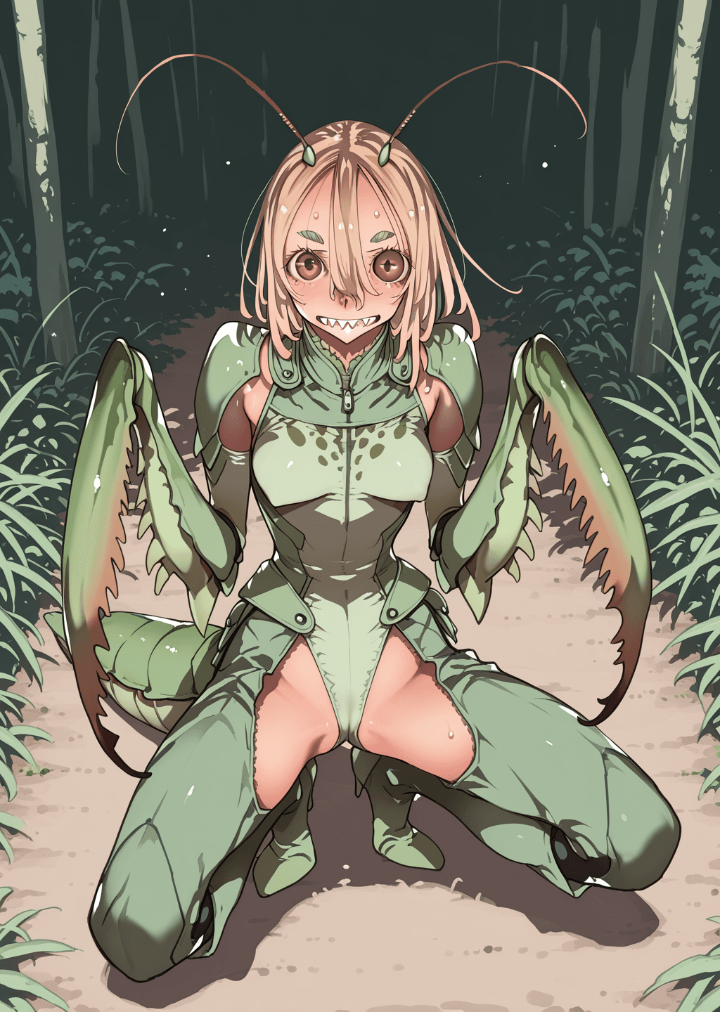 Mantis Girl Transformation (Illustrious)