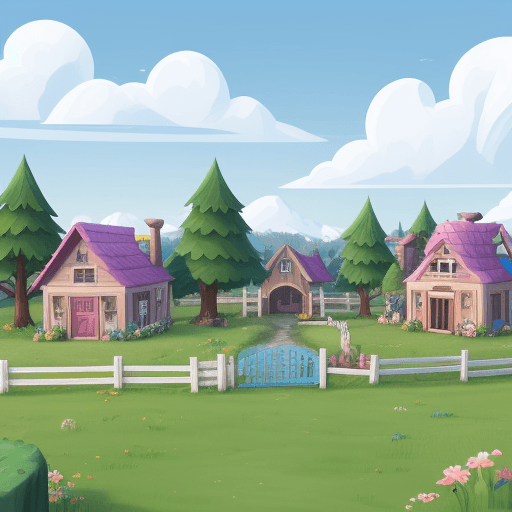 AI generated: ponyville