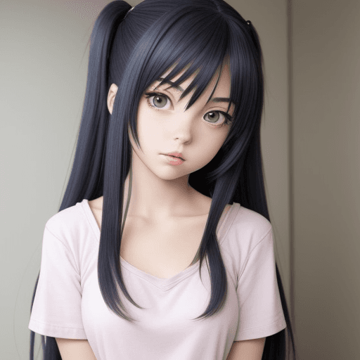 AI generated:   anime girl  13 years old