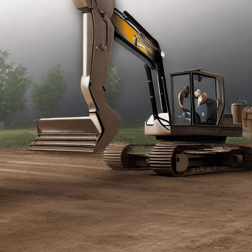 AI generated: Generate a photorealistic, hyper-detailed, full-body image of an excavator featuring the Irrigation ...