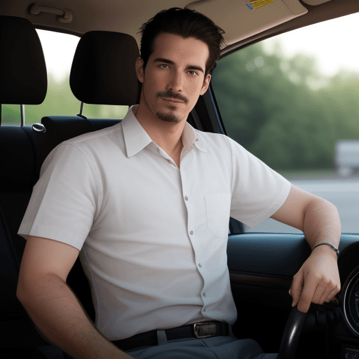 AI generated: please make a picture of a driver man with the words great father born in June