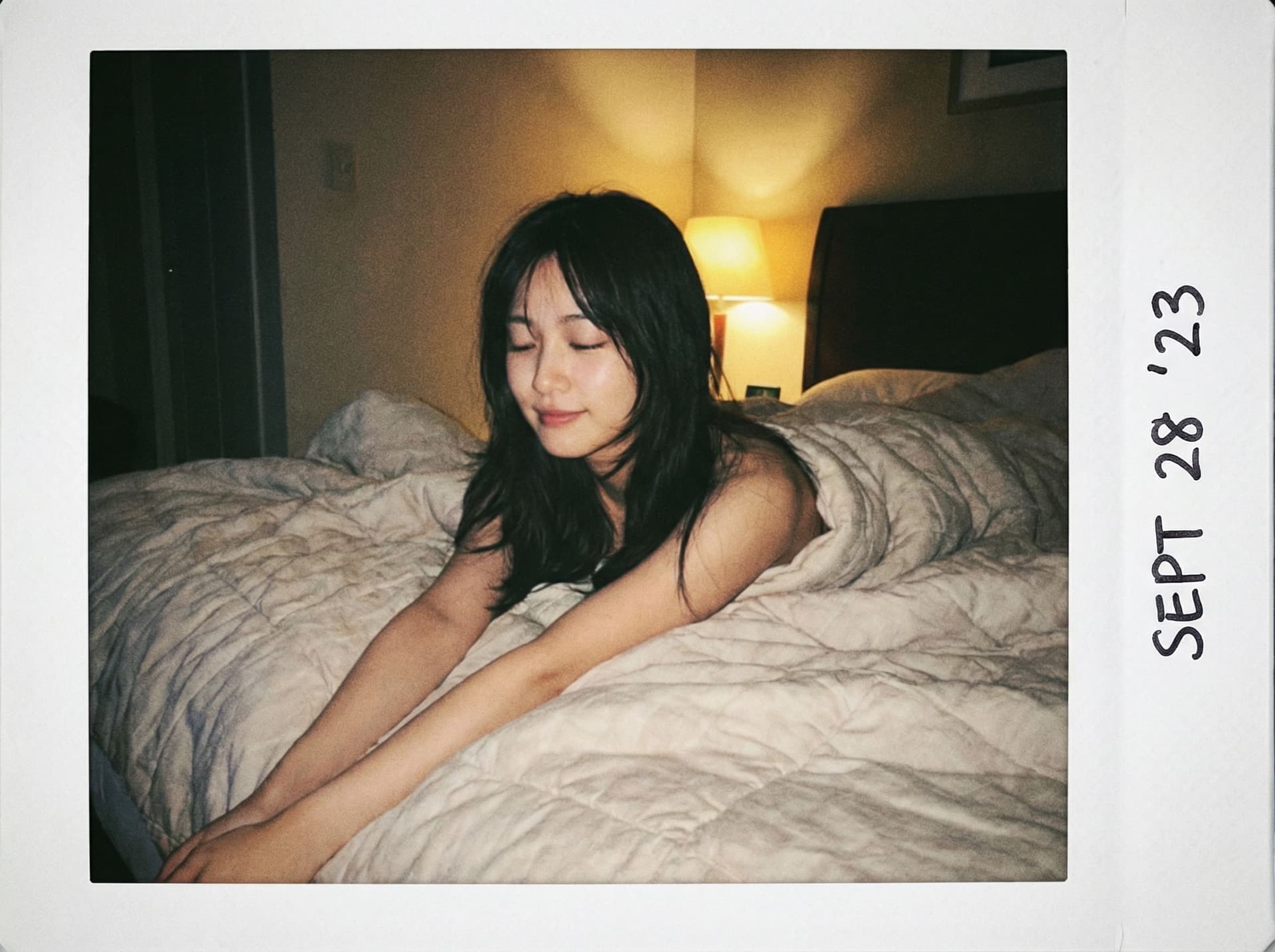 AI generated: R/a slim beautiful 18 years old japanese girl with natural big chest smooth pale skin and long layer...