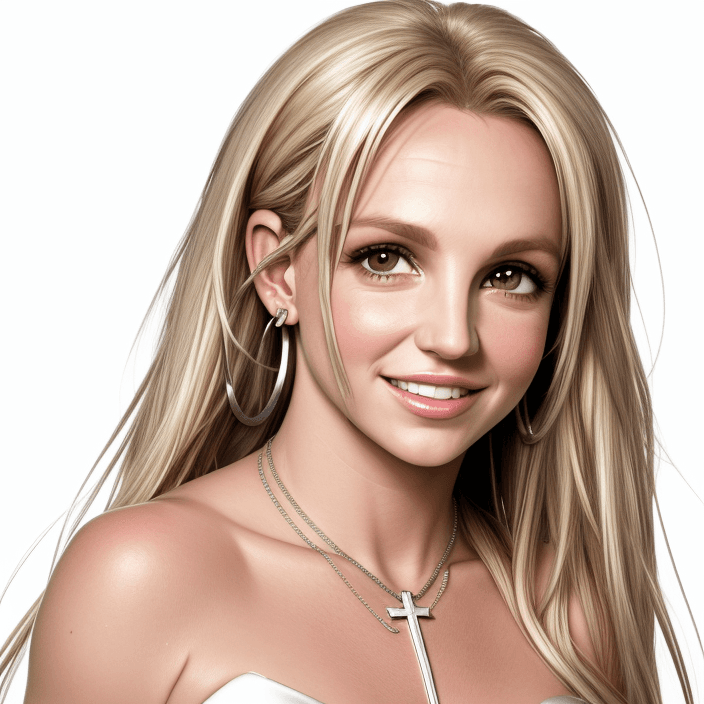 AI generated: Britney Spears, realistic, 4k, 40 years old, headshot, body facing camera, looking into camera, big ...