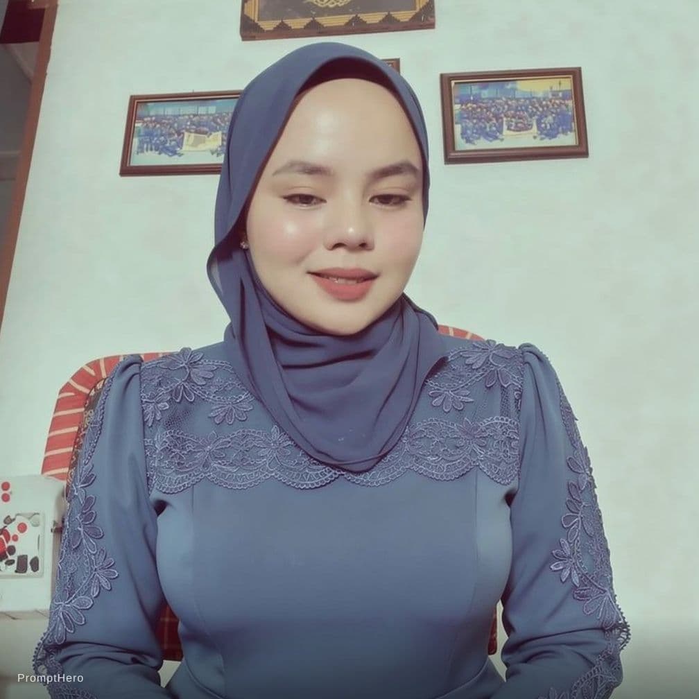 AI generated: This woman's dress makes her breasts visible.
