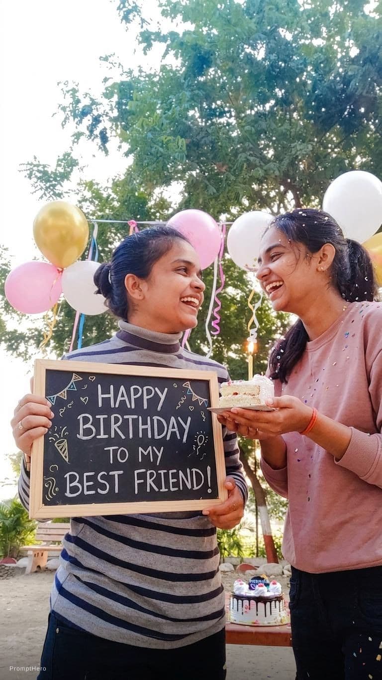 AI generated: she is my best friend her birthday is coming so make something special
