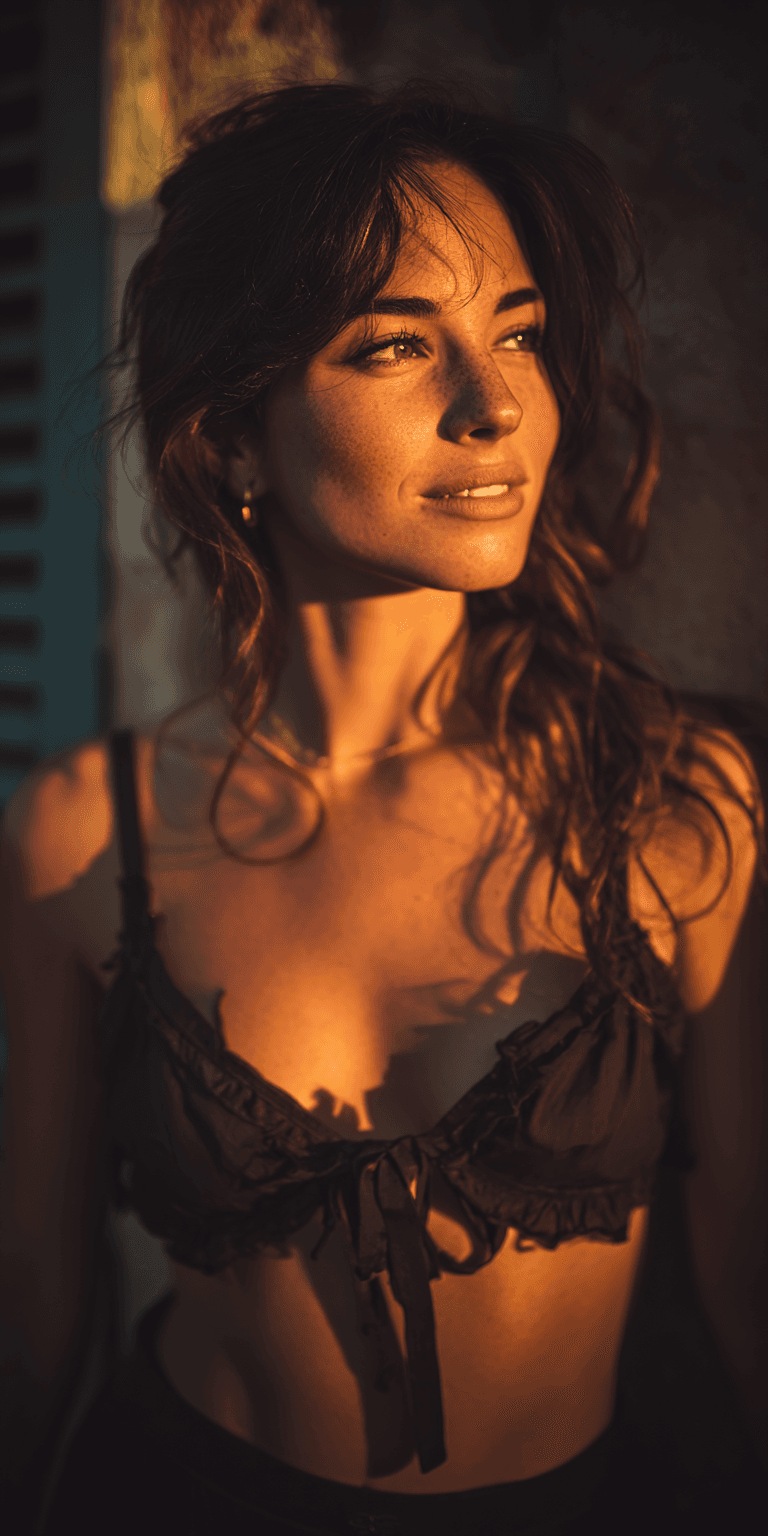 AI generated: woman, mid 20s --no freckles --ar 1:2 --raw --profile n19tbh9 --stylize 750 --v 7