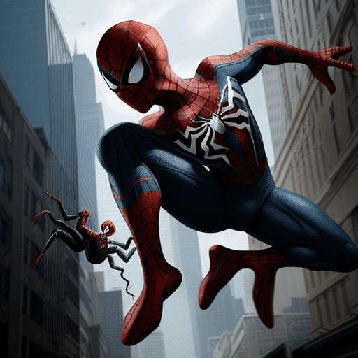 AI generated: Spider-Man vs Venom