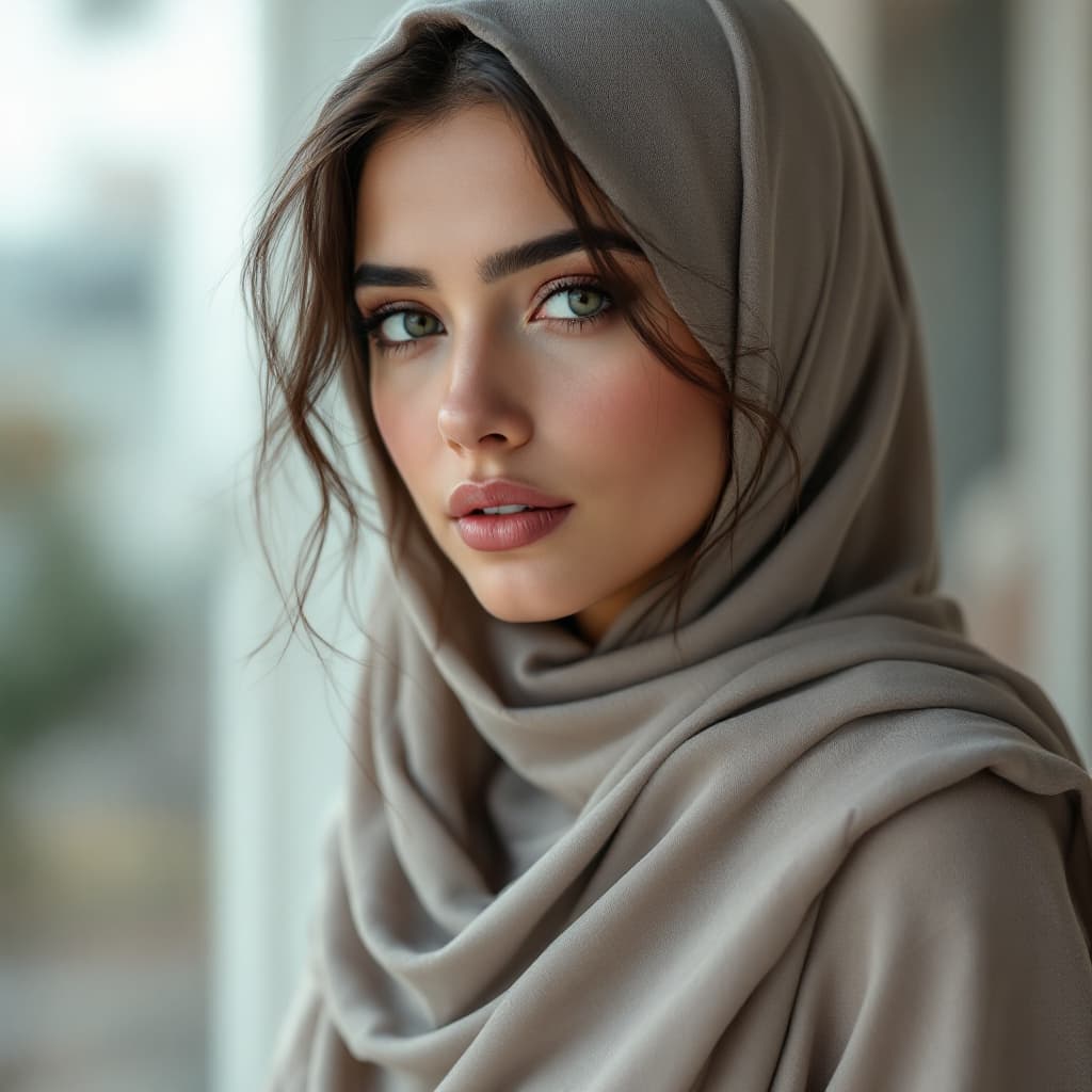 AI generated: (photorealism:1.2), beautiful Pakistani hot sexy girl in light hijab, very horny. ,  small breasts ....