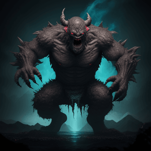 AI generated:  high quality foto of a monster from energy,  8k