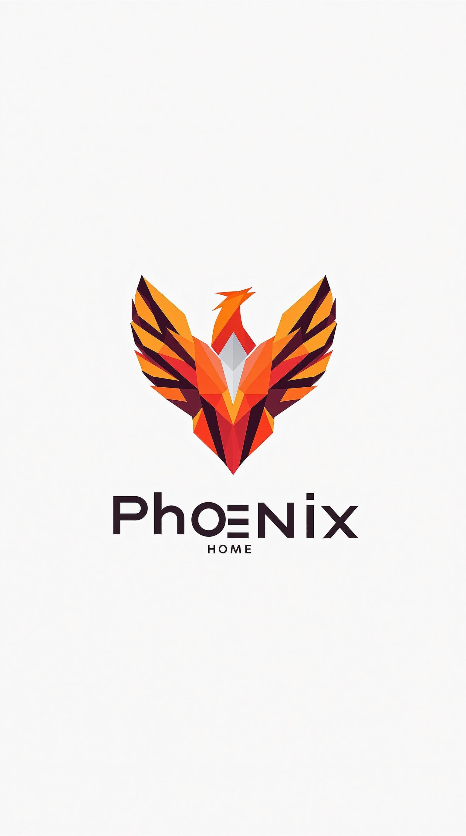 AI generated: A sleek and modern logo design for a tech startup, featuring a stylized geometric phoenix icon with ...