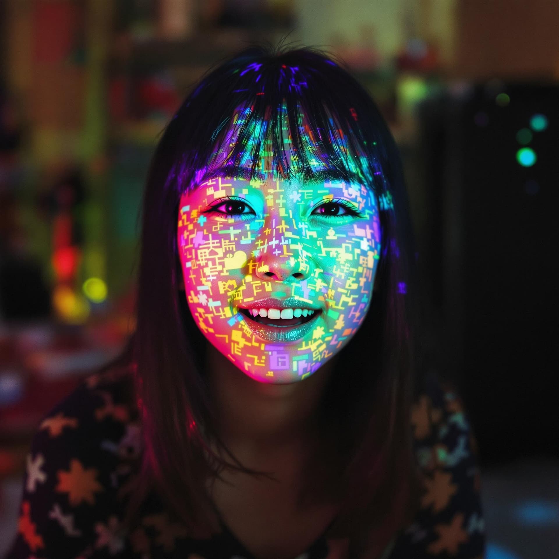 AI generated: A young Asain woman on LSD for the first time! 