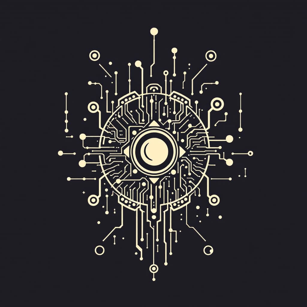 AI generated: un logotipo de un pulso binario , tecnologia y noticias 