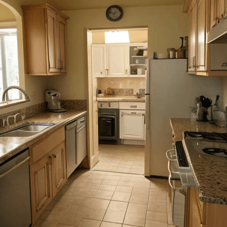 AI generated: kitchen with front view