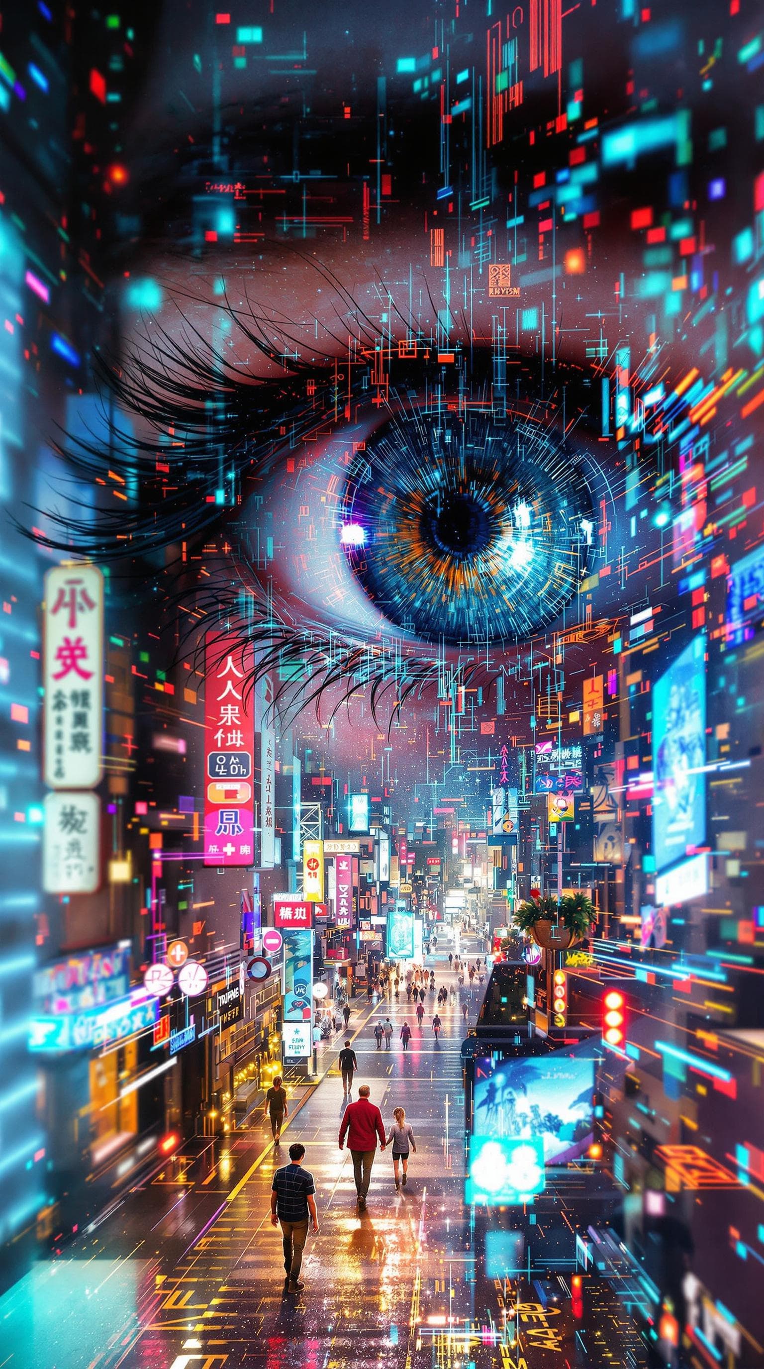 AI generated: (masterpiece, digital art:1.3), highly intricate double exposure art inspired by Yuumei, (close-up o...