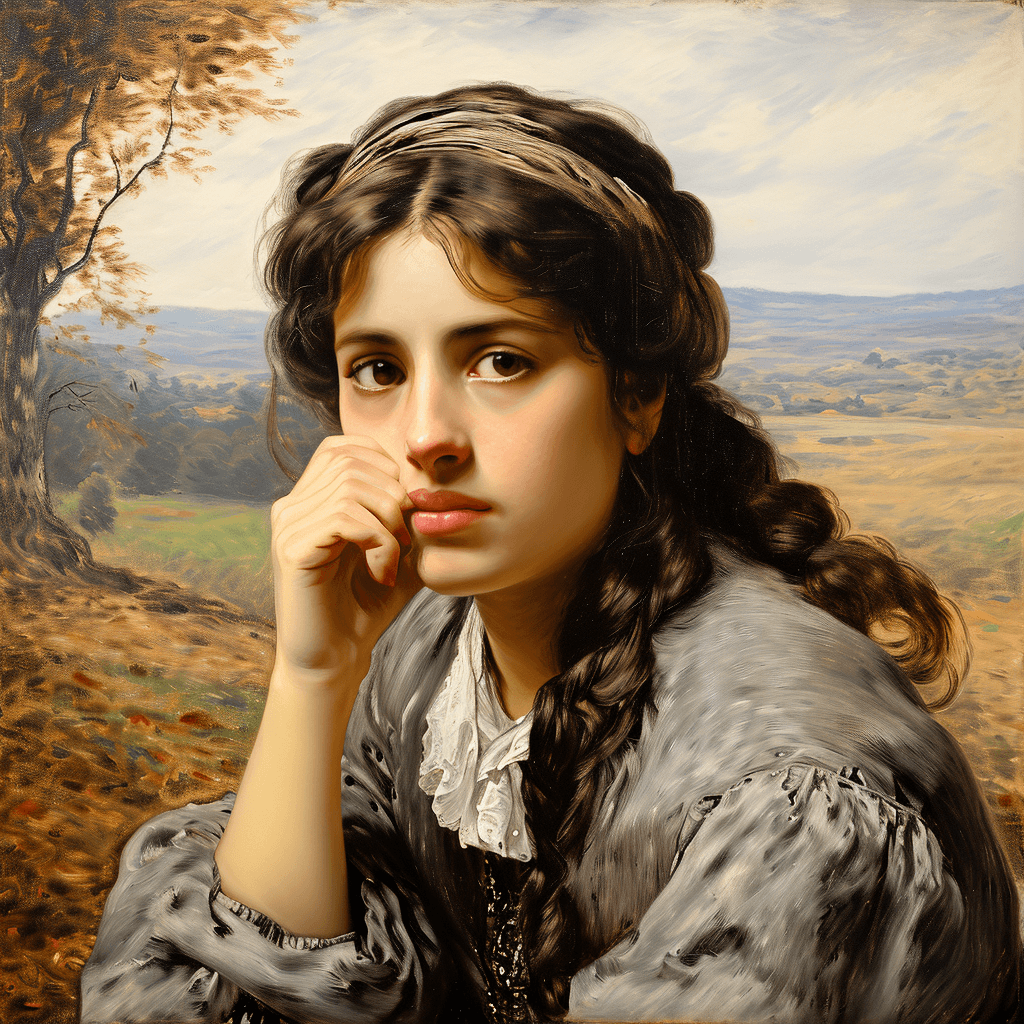 AI generated: portrait in the style of the artist Camille Corot