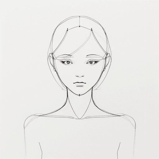 AI generated: A minimalist sketch of a woman, delicate, very basic line drawing, minimal, symmetrical, abstract --...