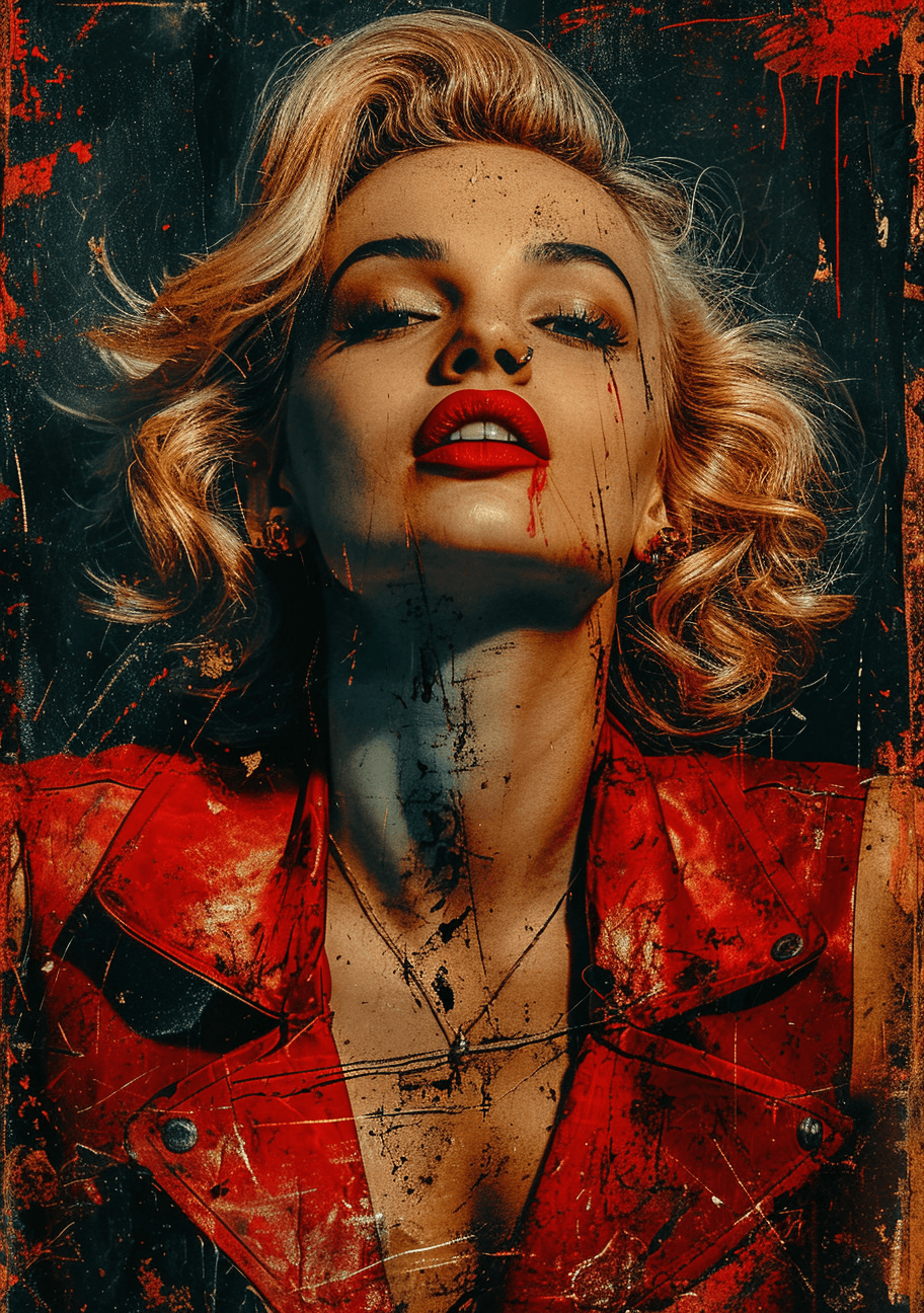 AI generated: 


portrait of Marilyn Monroe, dressed in fashionable clothes, glamour, creative, poster style, -...