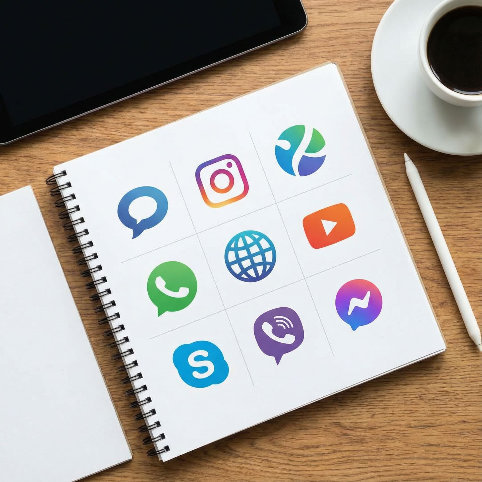 AI generated: Social media logo designs