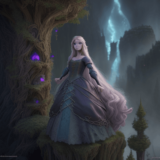 AI generated: Epic  magical  scene in a fantasy Landscape,Insane detailed different full body image ,in different ...